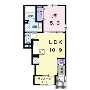愛知県豊川市大堀町【アパート】の間取り