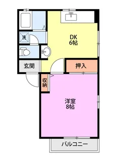 ライフタウン水原E棟【2階】の間取り