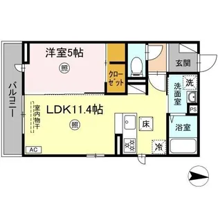 クレセント松原【1階】の間取り