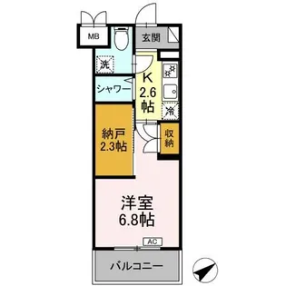 CINZA若林【4階】の間取り