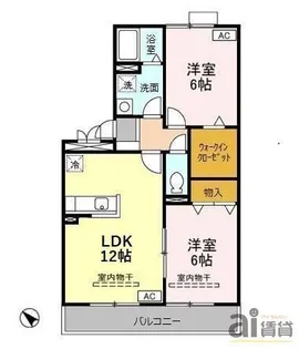 埼玉県川越市小仙波町2【アパート】の間取り