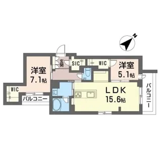 2LDKの間取り画像