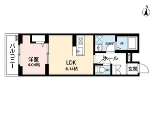 リーブルファイン大袋駅前【4階】の間取り