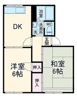 グレープズヒル D【1階】の間取り