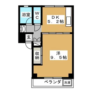 サンライズ銀杏【1階】の間取り