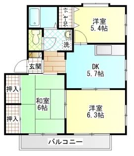 ドミール城山III【1階】の間取り