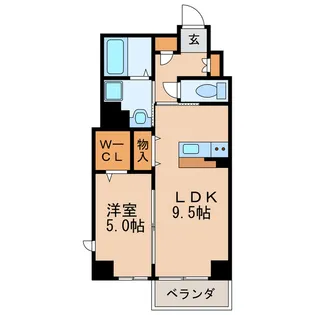 THE BLOSSOM 新栄【2階】の間取り