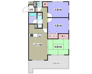 アーベル清水【1階】の間取り