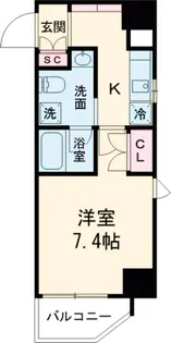 ジオエント御徒町【6階】の間取り