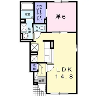 1LDKの間取り画像