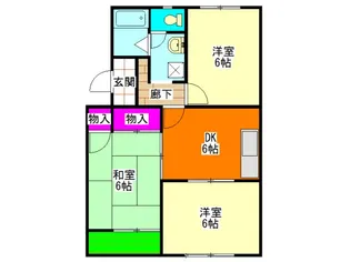 サリーナスI【2階】の間取り