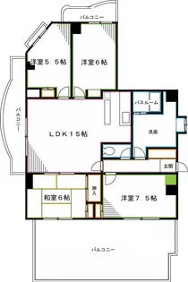 西央レジデンツ【8階】の間取り