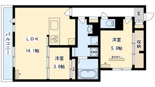 Clashist新森【3階】の間取り