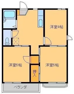 UNハイツ井口【2階】の間取り