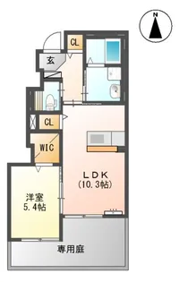 アジャートK【1階】の間取り
