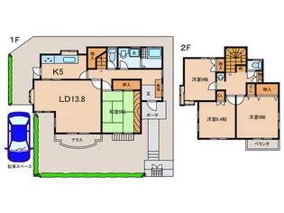 兵庫県神戸市西区竹の台1【一戸建】の間取り