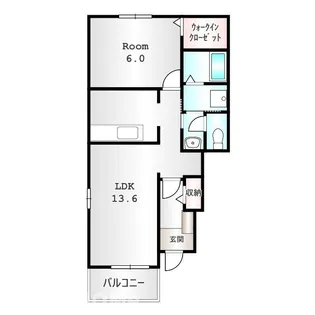 群馬県高崎市上大類町【アパート】の間取り