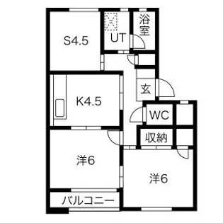 清住ハイツ インターネット使い放題!!【1階】の間取り