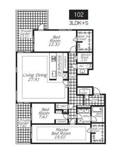 ビバリーホームズ青葉台の間取り