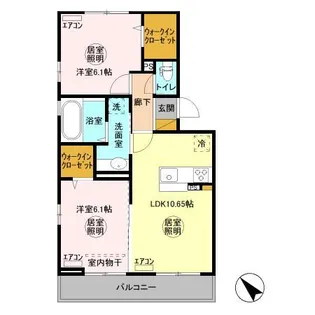 シュエット【3階】の間取り