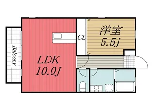 千葉県千葉市稲毛区宮野木町【アパート】の間取り