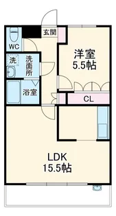 ピースフルネモト【1階】の間取り