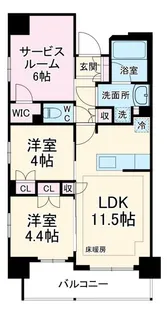 プレシス上福岡【10階】の間取り