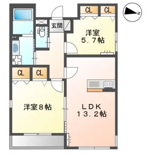 ドゥ・エスポワール【2階】の間取り