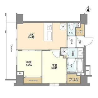 インペリアルフラット武蔵小山【11階】の間取り