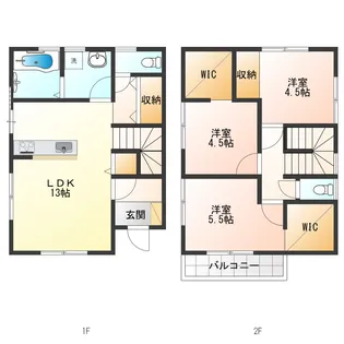 徳島県徳島市八万町橋本【一戸建】の間取り