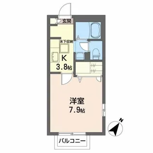 1Kの間取り画像
