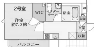 埼玉県熊谷市宮町2【アパート】の間取り