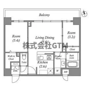 東京都千代田区内神田2【マンション】の間取り