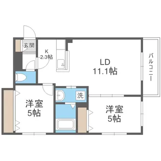 テラスココロ【3階】の間取り