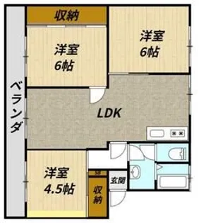 レインボータウン有秋台【4階】の間取り