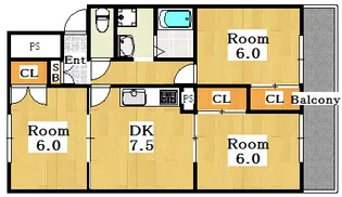 R GARDEN NOZAKI【4階】の間取り