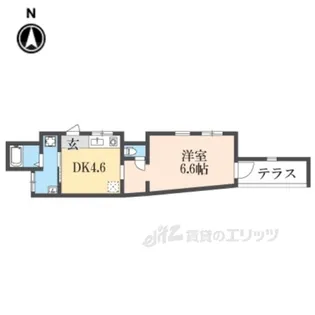 ビオス京都西陣アヤナス【1階】の間取り