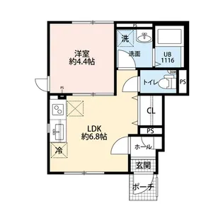 ヴィエント境南【1階】の間取り