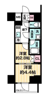 ARCOBALENO MINAMISENJU【2階】の間取り