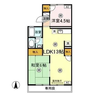 セジュール三島 B棟【1階】の間取り