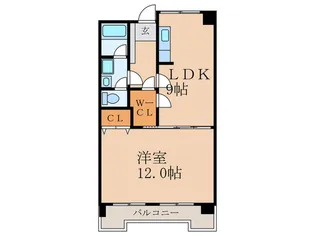 レジデンス鋲賀【6階】の間取り