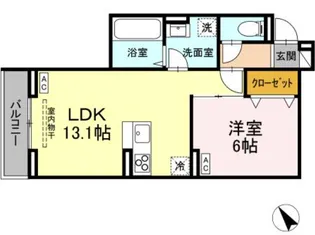 東京都八王子市松木【アパート】の間取り