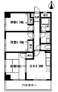 クレスト横浜白楽【3階】の間取り