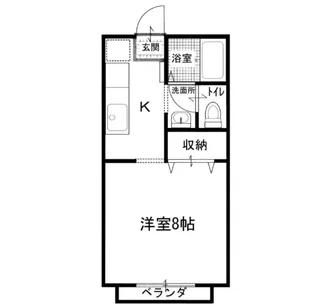 江藤ハイツ4号地【2階】の間取り