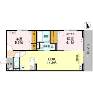 D-RESISIA大橋【2階】の間取り