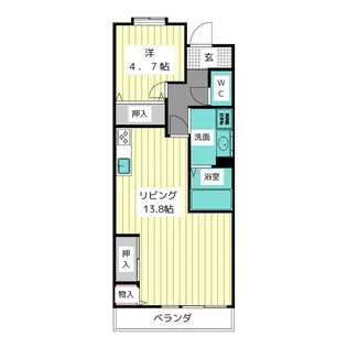 アーバンラフレ虹ヶ丘西6号棟【2階】の間取り