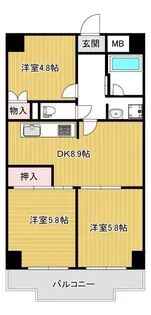 ポレール石神井【7階】の間取り