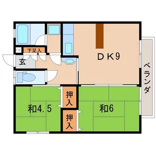 コーポTomi【1階】の間取り