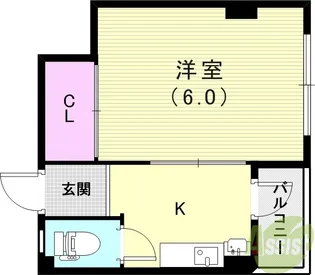 丸吉マンション【2階】の間取り