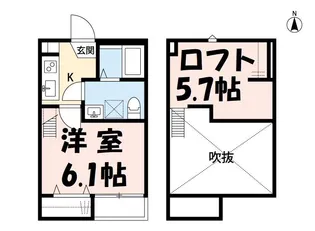 グランツ南与野【2階】の間取り